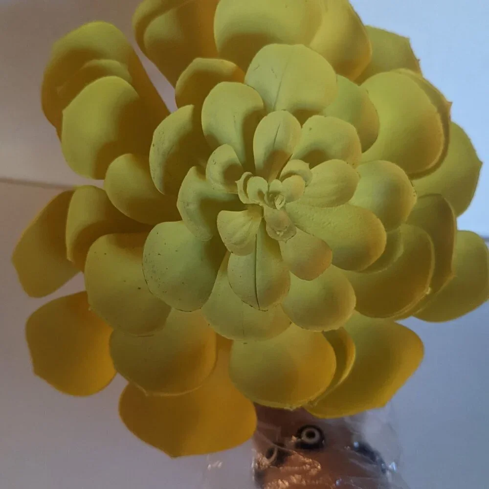 NEW Ashland Large Yellow Cabbage Succulent Stem Plant Faux Floral Decor Michaels